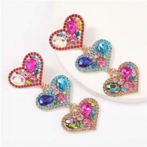 Triple Hearts Clustering Design U.S. High Fashion Women Dangling ...