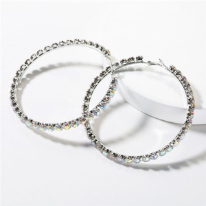 Super Shining Big Hoop U.S. High Fashion Banquet Style Women Earrings