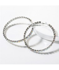 Super Shining Big Hoop U.S. High Fashion Banquet Style Women Earrings