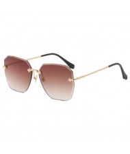 5 Colors Available Frameless Design Seashore Fashion Women Sunglasses