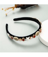 Starfish and Jewel Elements Design Vintage Fashion Women Hair Hoop/ Headband - Red