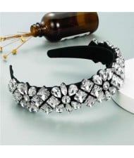 Super Shining Rhinestone Flower Baroque Bejeweled Women Hair Hoop/ Headband