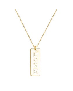 Love Pendant 18K Gold Plated Women Western Fashion Necklace