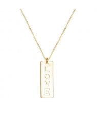 Love Pendant 18K Gold Plated Women Western Fashion Necklace