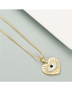 Shining Peach Eye Pendant Golden High Fashion Women Necklace