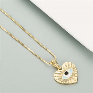 Shining Peach Eye Pendant Golden High Fashion Women Necklace