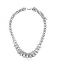 Bold Fashion Plain Chain Style Short Hip-hop Necklace