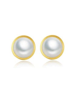 Freshwater Pearl 14K Gold Plated 925 Sterling Silver Women Stud Earrings