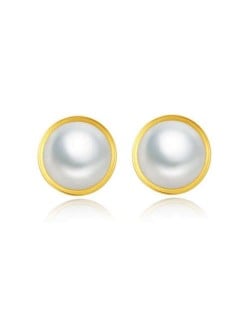 Freshwater Pearl 14K Gold Plated 925 Sterling Silver Women Stud Earrings