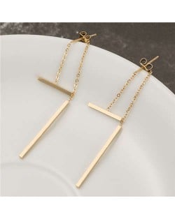 Simple Sticks Combo Stainless Steel Earrings - Golden