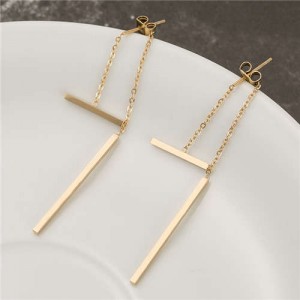 Simple Sticks Combo Stainless Steel Earrings - Golden
