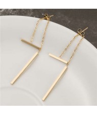 Simple Sticks Combo Stainless Steel Earrings - Golden