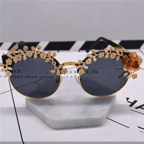 Sunglasses with on sale gold flowers