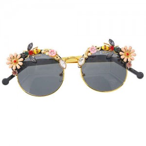 Bees and Flowers Combo High Fashion Women Costume Sunglasses