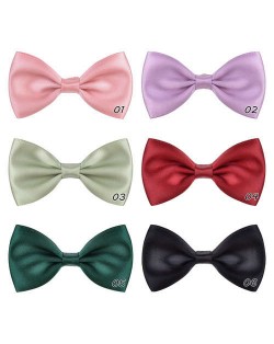 (6 pcs) Cute Bowknot Polyester Baby Hair Clip Set