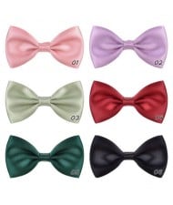(6 pcs) Cute Bowknot Polyester Baby Hair Clip Set