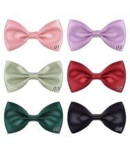 (6 pcs) Cute Bowknot Polyester Baby Hair Clip Set