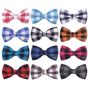 (12 pcs) Popular Lattice Design Baby/ Toddler Cloth Hair Clip Set