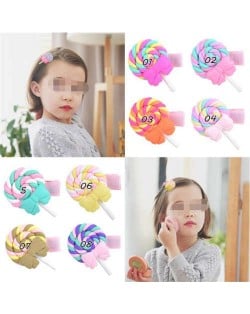 (8 pcs) Lollipop Design Baby Girl Hair Clip Set/ Hair Accessories