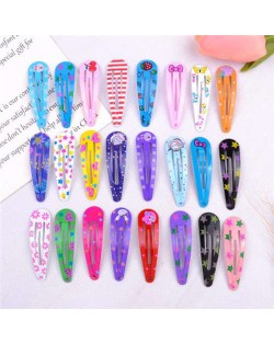 (28 pcs) Cartoon Elements Painted Baby/ Toddler Hair Clip Set/ Hair Accessories
