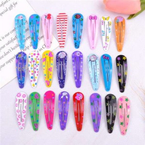 (28 pcs) Cartoon Elements Painted Baby/ Toddler Hair Clip Set/ Hair Accessories