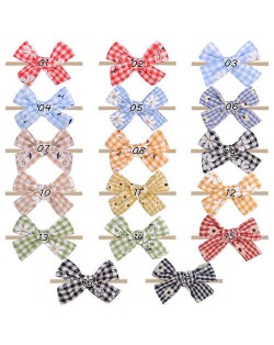 (17 pcs) Daisy and Lattice Bowknot Korean Fashion Baby/ Toddler Hair Band Set