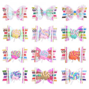 (12 pcs) Lollipop Bowknot and Butterfly Design Baby Girl Fashion Hair Clip Set