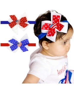 (2 pcs) U.S. National Day Fashion Baby/ Toddler Bowknot Hair Band Set