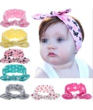 (8 pcs) Hight Fashion Elements Prints Cute Bowknot Baby/ Toddler Cloth Hair Band Set