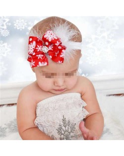 Snowflake Red Bowknot Design High Fashion Baby/ Toddler Hair Band