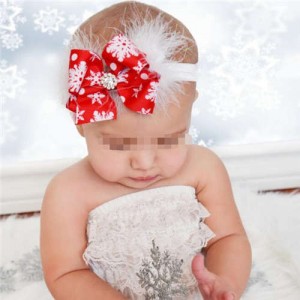 Snowflake Red Bowknot Design High Fashion Baby/ Toddler Hair Band