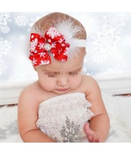 Snowflake Red Bowknot Design High Fashion Baby/ Toddler Hair Band