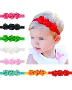 (8 pcs) Roses Decorated High Fashion Baby Girl Hair Band Set