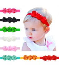 (8 pcs) Roses Decorated High Fashion Baby Girl Hair Band Set