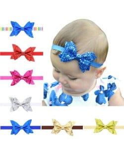 (7pcs) Shining Attractive Dual Layers Bowknot Baby/ Toddler Hair Band Set