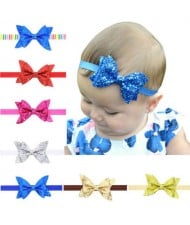 (7pcs) Shining Attractive Dual Layers Bowknot Baby/ Toddler Hair Band Set
