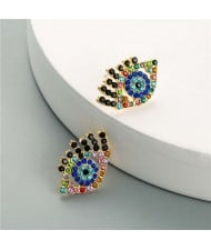 U.S. High Fashion Charming Eyes Vintage Design Shining Fashion Women Earrings - Multicolor