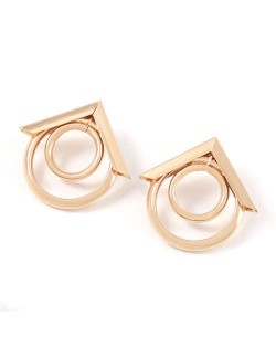 Arrow and Rings Geometric Combo Alloy Wholesale Earrings - Golden