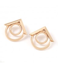 Arrow and Rings Geometric Combo Alloy Wholesale Earrings - Golden