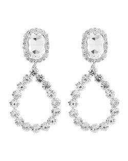 Shining Waterdrop Korean Fashion Graceful Women Alloy Costume Earrings