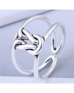 Twist Pattern Design Hollow Fashion Vintage Copper Ring
