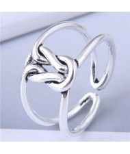 Twist Pattern Design Hollow Fashion Vintage Copper Ring