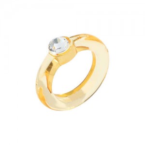 U.S. High Fashion Acrylic Costume Ring - Orange