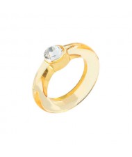 U.S. High Fashion Acrylic Costume Ring - Orange