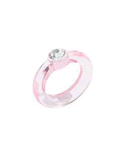 U.S. High Fashion Acrylic Costume Ring - Pink