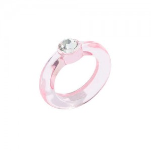 U.S. High Fashion Acrylic Costume Ring - Pink
