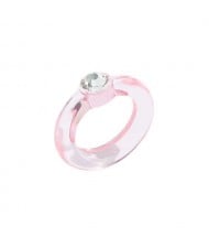 U.S. High Fashion Acrylic Costume Ring - Pink