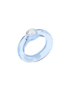 U.S. High Fashion Acrylic Costume Ring - Blue