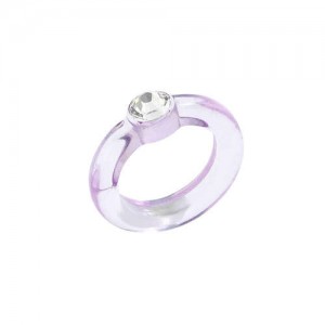 U.S. High Fashion Acrylic Costume Ring - Violet
