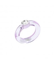 U.S. High Fashion Acrylic Costume Ring - Violet